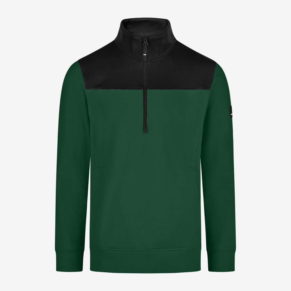 FHB ROB Sweatshirt zipper groen/zwart 4XL