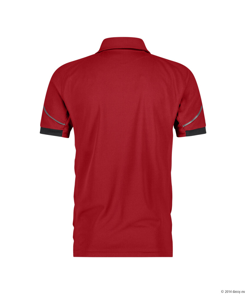 DASSY TRAXION NEXT Poloshirt rood/zwart M