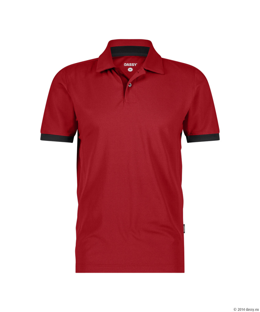 DASSY TRAXION NEXT Poloshirt rood/zwart M