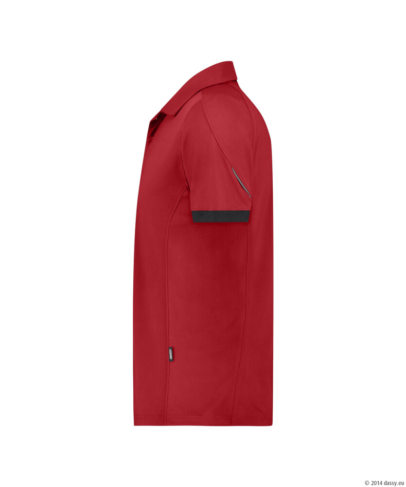 DASSY TRAXION NEXT Poloshirt rood/zwart M